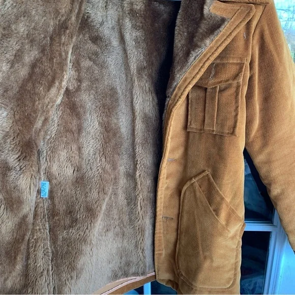 Vintage Men’s 70s Lakeshire Coat Shearling Lined Winter Jacket Western